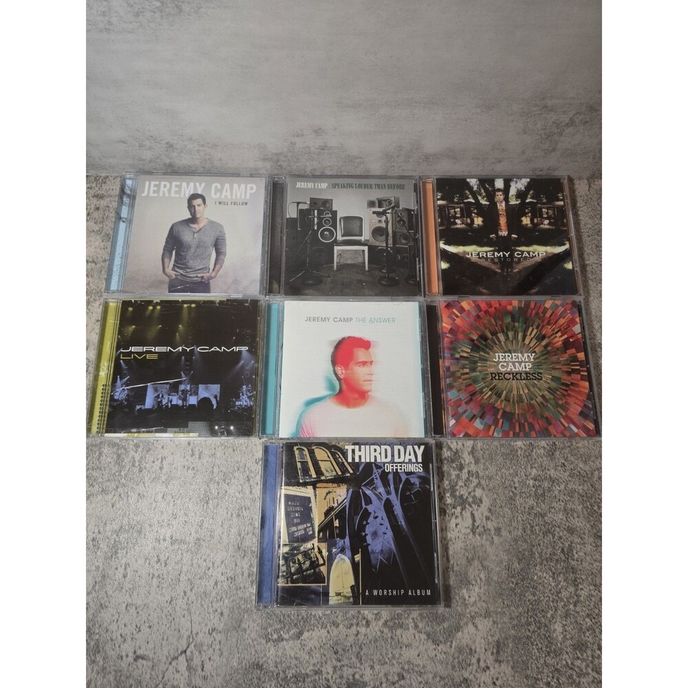 Jeremy Camp CD Lot of 6 + 1 Third Day Christian Rock Live Restored Revkless Live